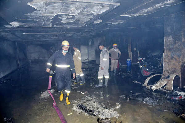 Nine trapped as cylinder blast triggers fire in Indirapuram home