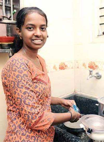 17-year-old works as maid in five houses, secures 85%