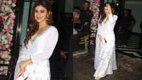 Ganesh Chaturthi: Mouni Roy sparkles in silvery white Anarkali at Salman Khan's sister Arpita’s residence 