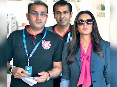 IPL 2018: Kings XI Punjab co-owner Preity Zinta slams Virender Sehwag after defeat against Rajasthan Royals; angry Sehwag could quit the franchise