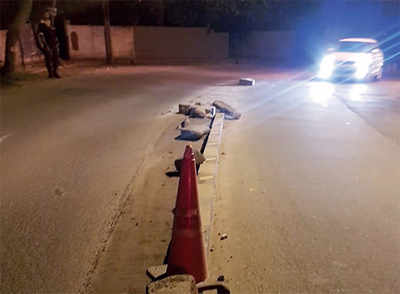 Road divider plays death trap in Arohalli