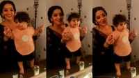 Monalisa grooves to the tunes of 'Balam Pichkari' with this little munchkin 