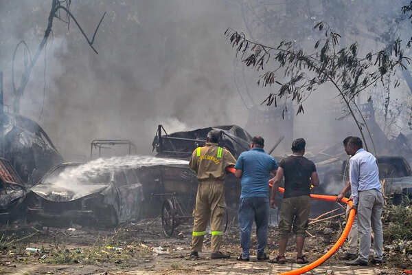 Massive fire guts 140 seized vehicles in police malkhana in east Delhi