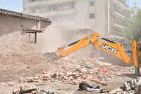 Cops raze gangster Kaushal Chaudhary&rsquo;s dairy on HSVP land in Gurgaon