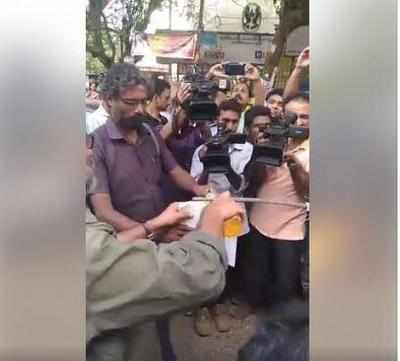 Kerala writer burns copies of his novel in public
