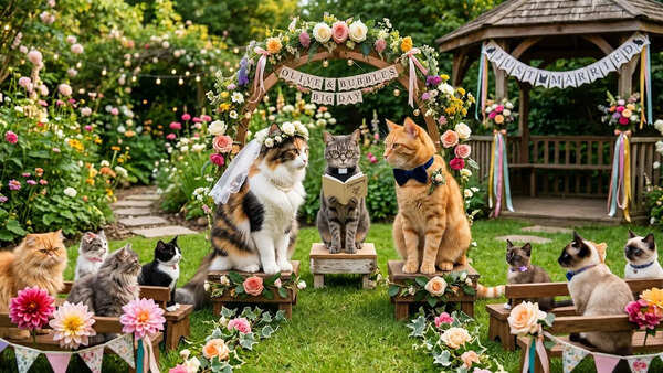 Purr-fectly hitched: Cats are tying the knot and you’re invited