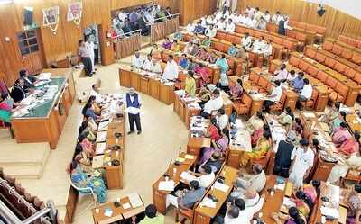 Joint chorus against ganja in BBMP council meet