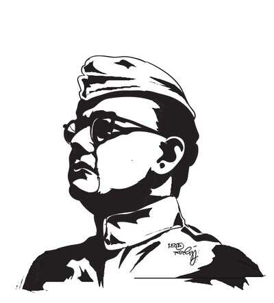 Premium Photo | Netaji Subhas Chandra Bose Netaji Subhas Chandra Bose Drawing  Sketch