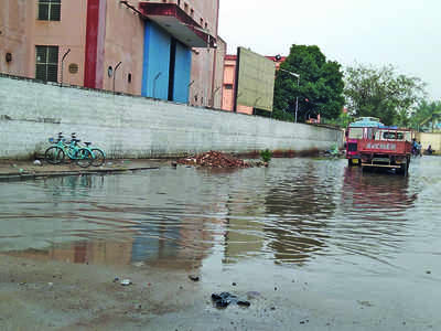 Friday’s rains caused water logging in many areas. Residents blame choked waterways