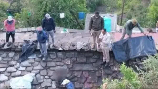 Driver killed as car plunges 20m onto house roof in Ranikhet
