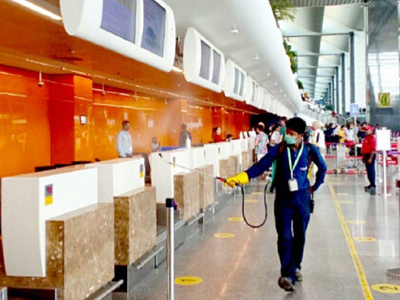 Improved sanitisation measures at Bengaluru airport