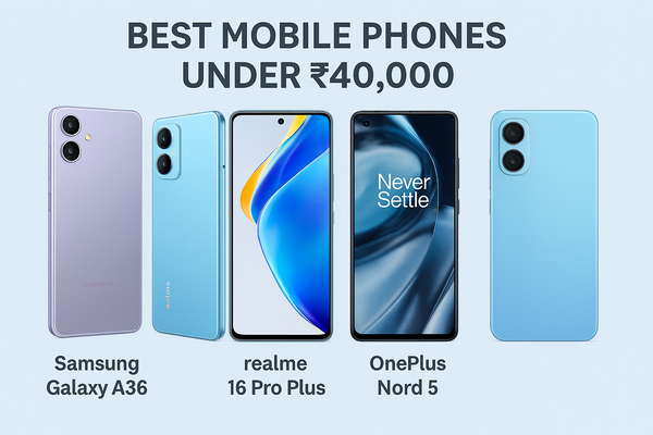 Best mobile phones under Rs 40,000: Samsung Galaxy A36, Realme 16 Pro Plus, OnePlus Nord 5 and more