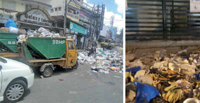 Part of Shivajinagar road turns into a garbage dump
