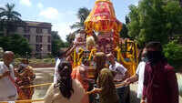 Surat: As city battles Covid-19, symbolic Rathyatra held at ISKCON temple 