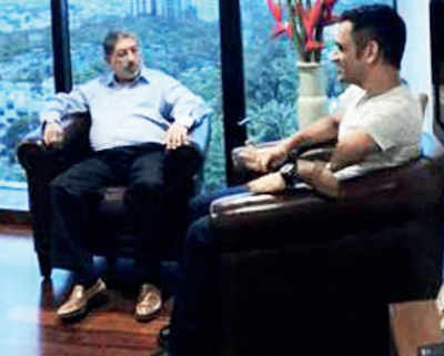 Chennai Super Kings: Day after Chennai ODI, MS Dhoni visited India Cements office, met N Srinivasan