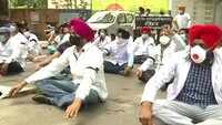 Rural Health Pharmacies employees protest over salary hike in Punjab 