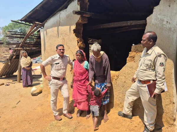 Tribal family of three rescued minutes before elephants flatten house in Chhattisgarh's Jashpur