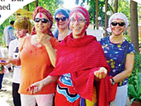 Foreigners with phuljaris