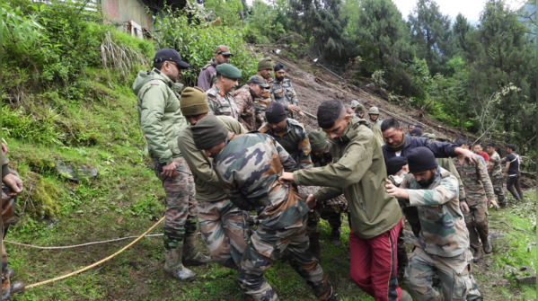 Army personnel help in restoration as search operation underway