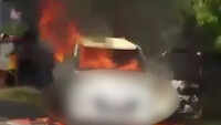 3 injured after car set ablaze in Vijayawada, land dispute suspected 