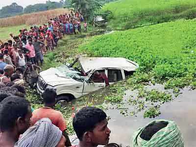 6 children dead as car falls into pond in Bihar