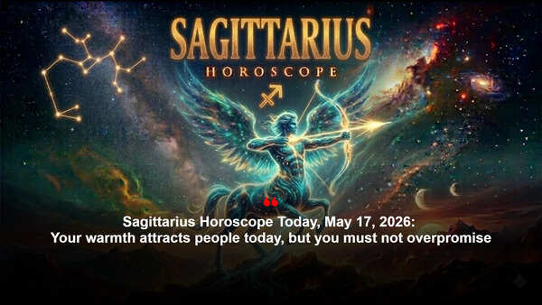 Sagittarius Horoscope Today, May 17, 2026: Your warmth attracts people today, but you must not overpromise