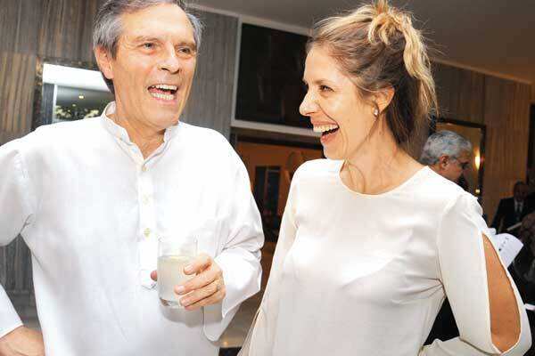 Michael and Eliese Steiner at the sculpture and artefacts exhibition in Delhi