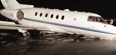 Scare for L&T boss as plane wheel collapses
