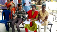 Visakhapatnam: Specially-abled aspirants attempt Ward-Village Secretariat recruitment exam 