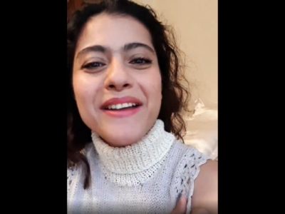 Kajol flaunts sweater knitted by her