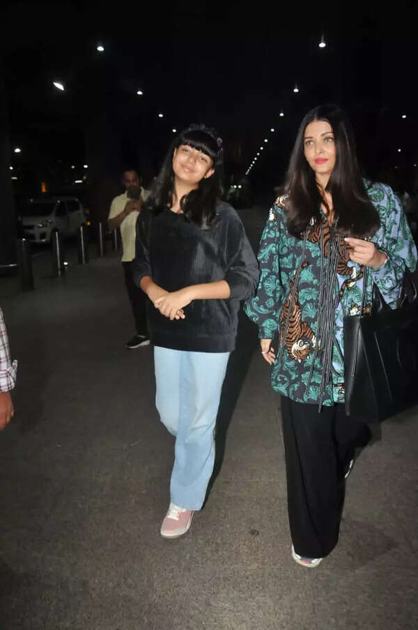 Aishwarya Rai Bachchan, daughter Aaradhya return to Mumbai after