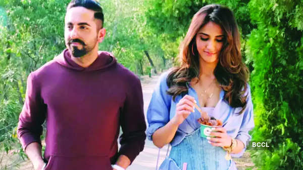 Vaani Kapoor and Ayushmann Khurrana in a still from Chandigarh Kare Aashiqui