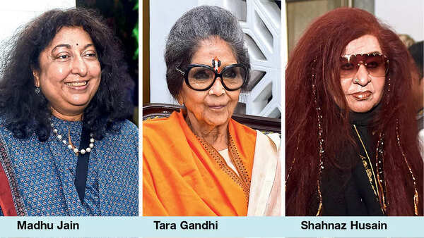 Madhu Jain, Tara Gandhi and Shahnaz Husain