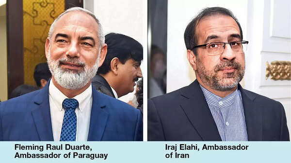 Fleming Raul Duarte, Ambassador of Paraguay and Iraj Elahi, Ambassador of Iran