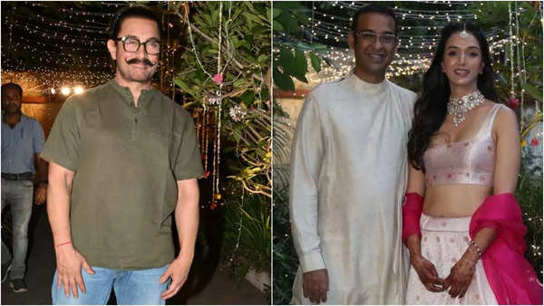 Aamir Khan arrives for producer Madhu Mantena and Yogaacharya Ira Trivedi's mehendi ceremony