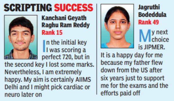 NEET: 2 from state in top 50, number of qualified aspirants doubles this yr