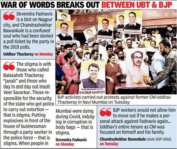 Row over Uddhav’s ‘kalank’ jibe hots up, BJP hits back