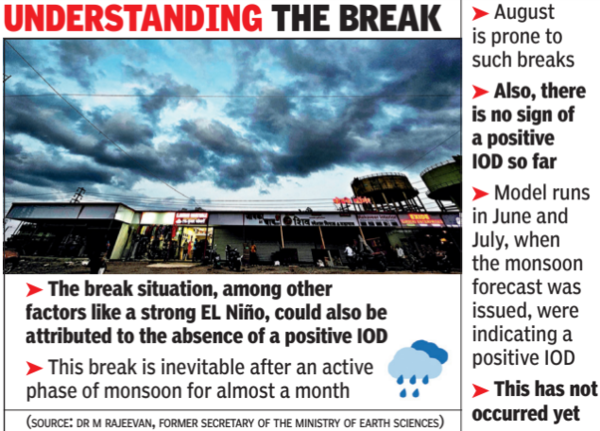 After a long active spell, weak monsoon phase likely in 2-3 weeks, say experts | Pune News – Times of India