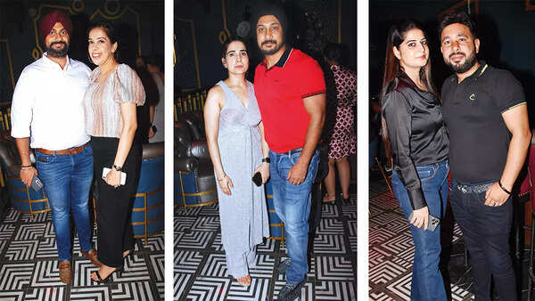 (L) Gangandeep Singh and Mandeep Kaur (C) Deepika and Madhur Singh (R) Naina and Manish Motwani