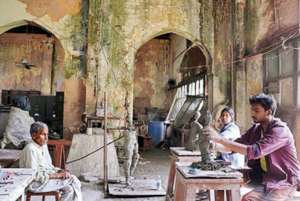 Infra in ruins, LU arts college surviving on tattered canvas