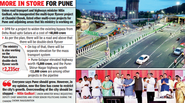 At Chandni Chowk inauguration, Gadkari admits Westerly Bypass lacked foresight | Pune News – Times of India
