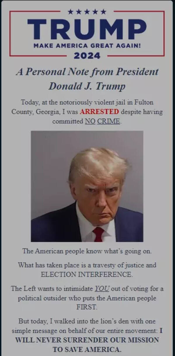 Free Trump Donald Trump Mugshot Arrest Mug Funny Political, - Inspire Uplift