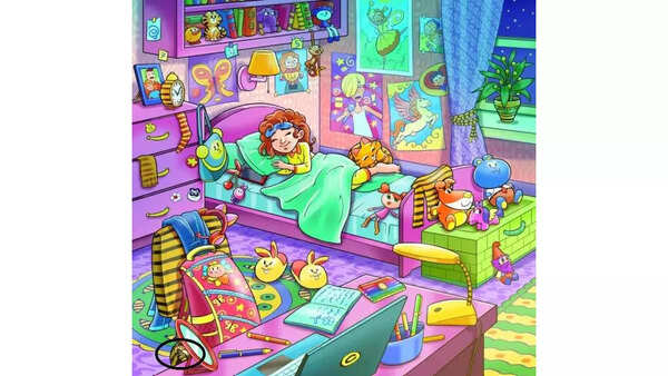 SpotBeeHiddenInsideGirlsBedroominPictureOpticalIllusionIQTestAnswer