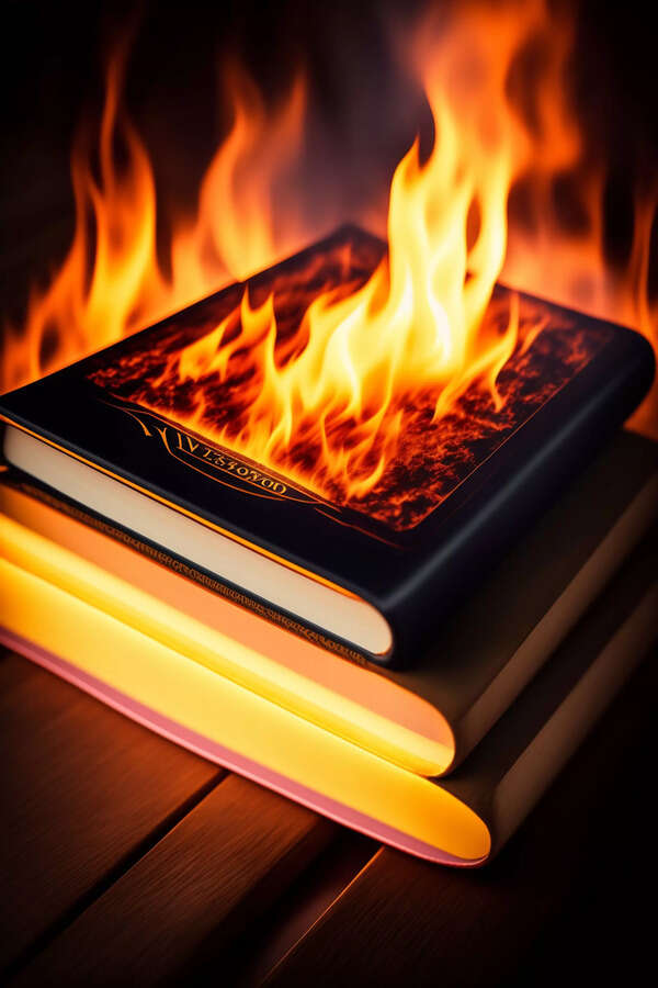 burning book