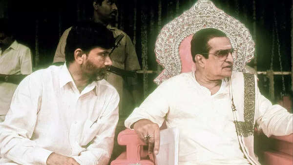 Chandrababu Naidu with N T Rama Rao