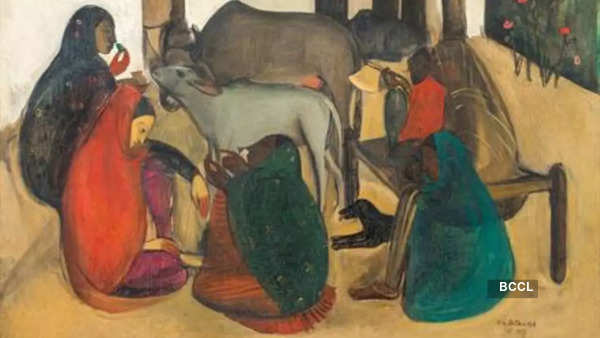 Amrita Sher-Gil's 'The Story Teller' (Source: saffronart.com) The Story Teller
