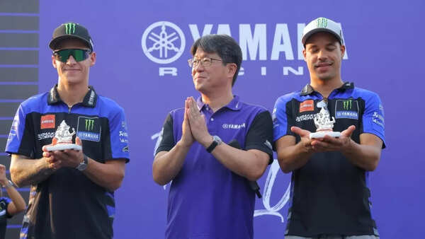 Yamaha riders at Surajpur facility.