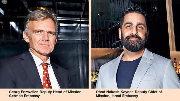 Georg Enzweiler, Deputy Head of Mission, German Embassy and Ohad Nakash Kaynar, Deputy Chief of Mission from Israel Embassy
