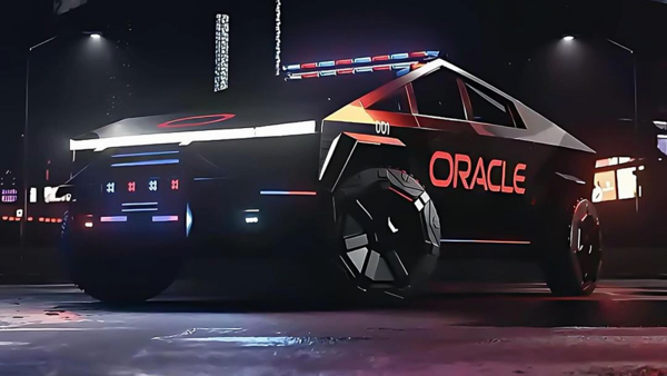 Tesla Cybertruck police version concept, Source: Oracle