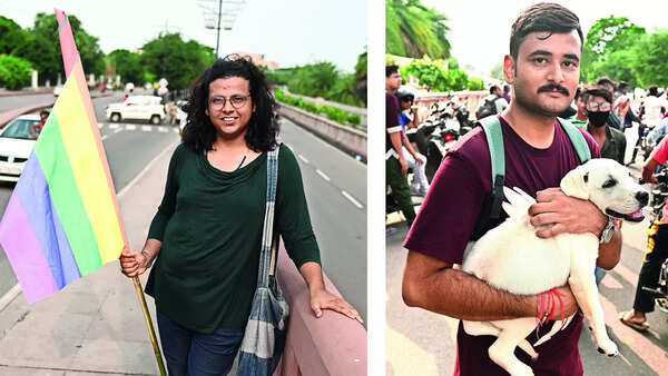 (L) Ritwik Das (R) Varun attended the event with pet Miles